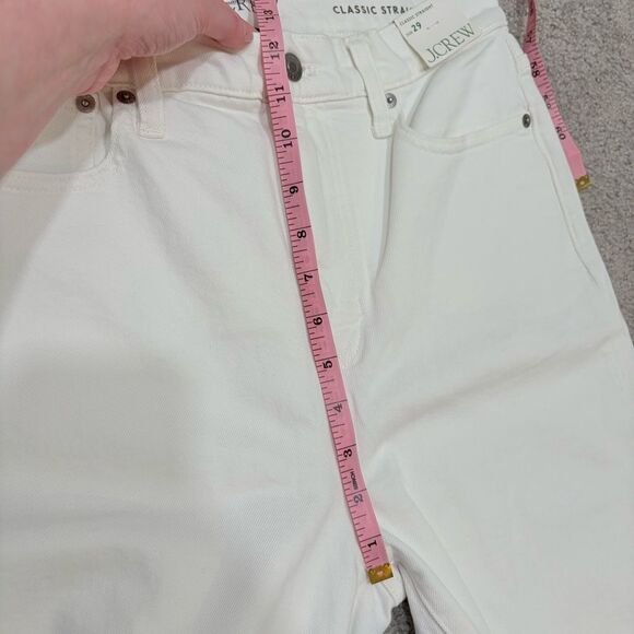 NWT J. Crew 2024 Classic Straight Jean in White Size 29 - Picture 10 of 12